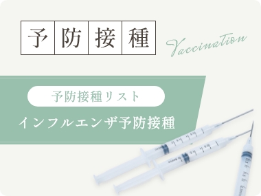 予防接種リスト インフルエンザ予防接種
